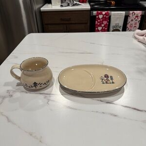 Home & Garden-Brand New in Original Box Soup Mug&Sandwich Plate-Birdhouse desi